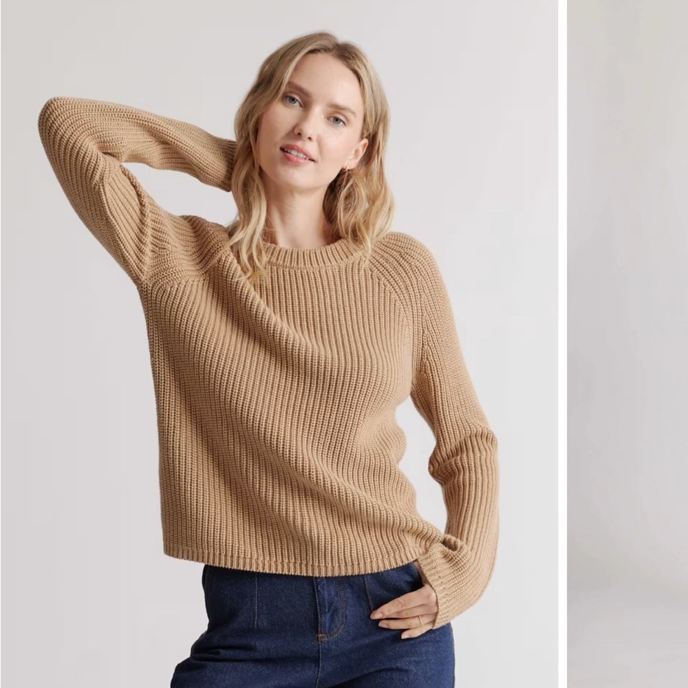 Quince 100% Organic Cotton Fisherman Crew Sweater